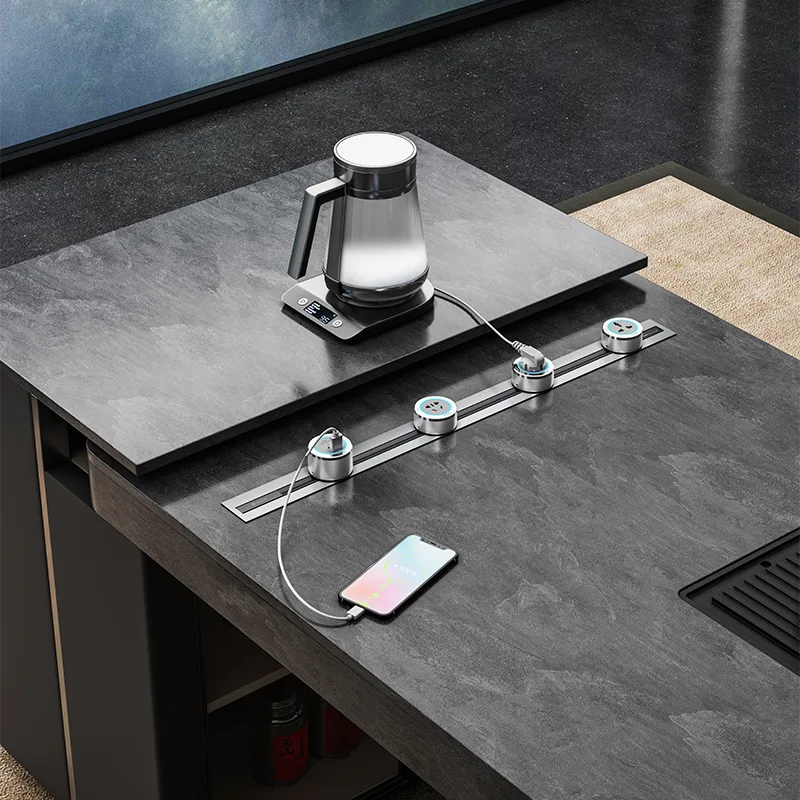 Console Integrated Recessed Power Track