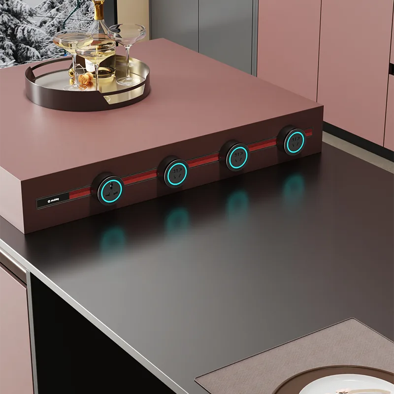 Dining Table Hidden Power Track