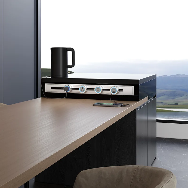 Integrated Recessed Power Track with USB Port