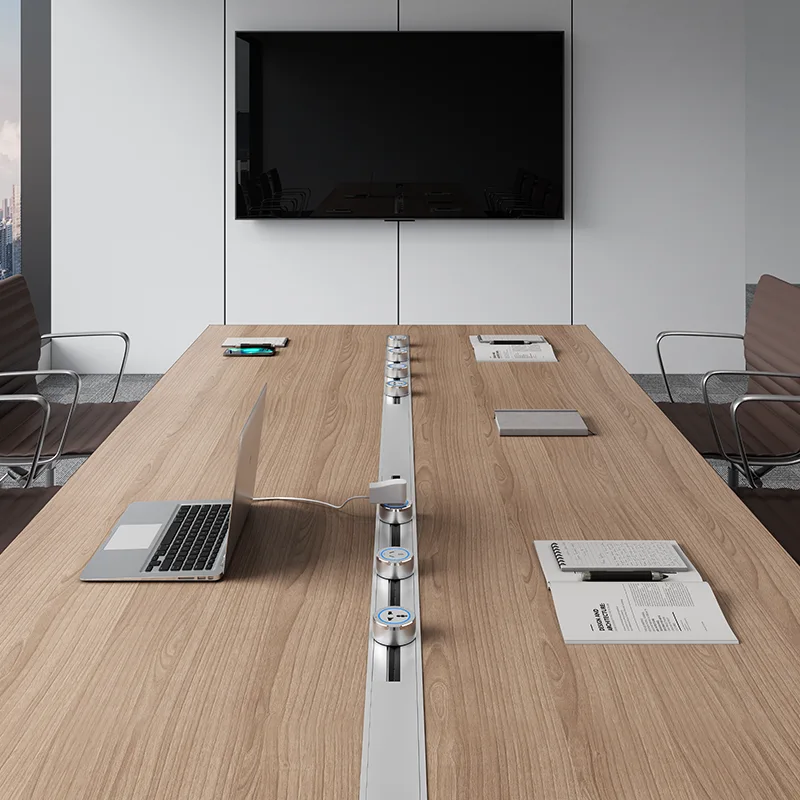 Integrated Recessed Power Track with USB Port