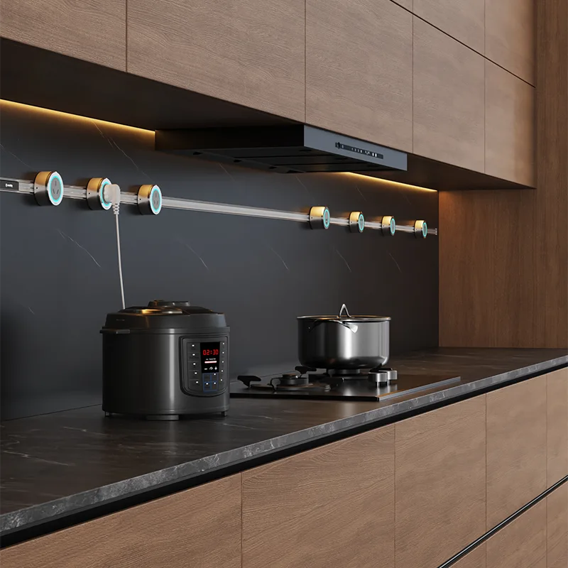 Wall Panel Integrated Recessed Power Track