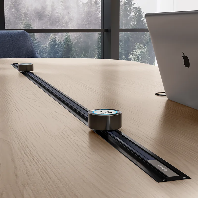 Wall Panel Integrated Recessed Power Track