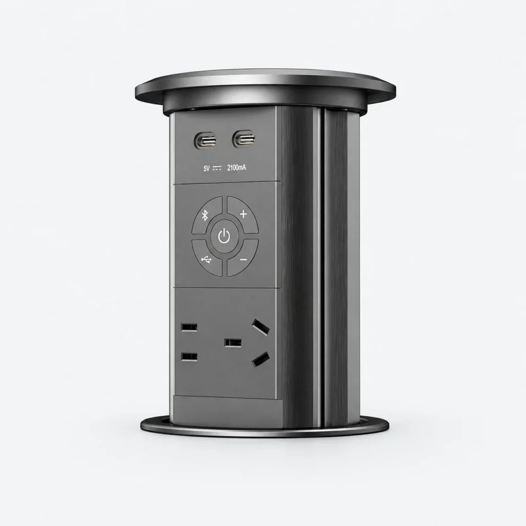 Electric Lifting Retractable Socket with Bluetooth Speaker