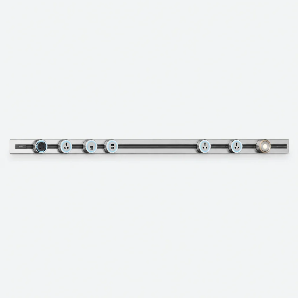 Module Integrated Recessed Power Track