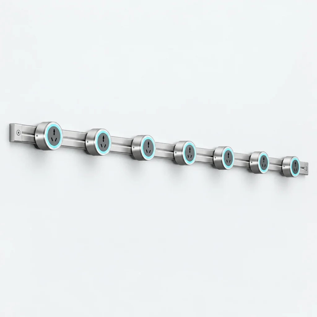 Wall Panel Integrated Recessed Power Track
